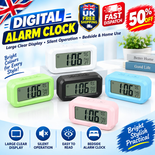 Digital alarm clock large - alarm,