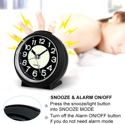 Alarm clock luminous silent - clock,