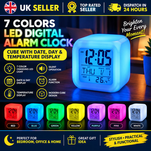 Colors glowing led digital - 7,