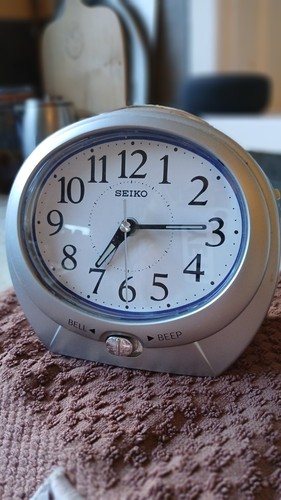 Seiko alarm clock silver - seiko,