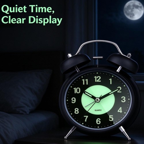 Luminous analogue alarm clock - analogue,