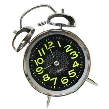 (Silver)4 Inch Twin Bell Alarm
