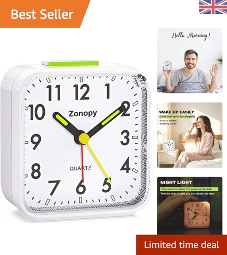 Silent analogue alarm clock - analogue,
