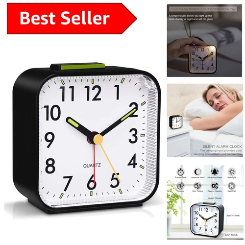 Stylish black digital alarm - black,