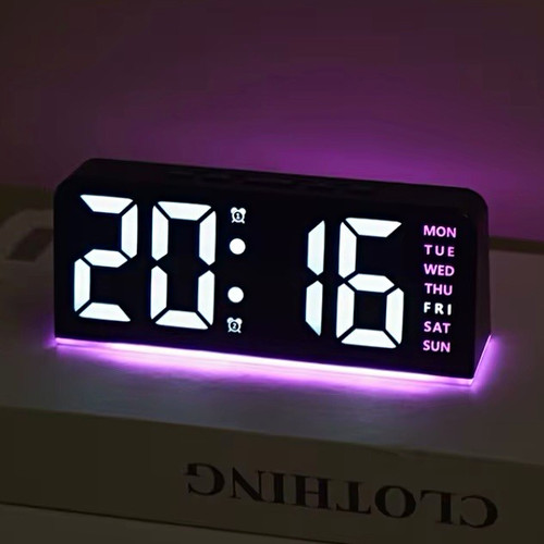 Digital led alarm clock - alarm, with